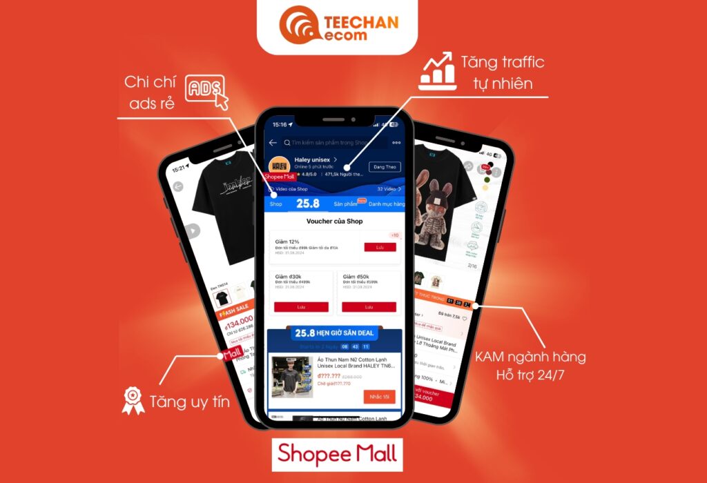 Lên Mall Shopee